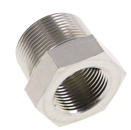1 1/4'' NPT x 1'' NPT M/F Zinc plated Steel Reducing Ring 80 Bar - Hydraulic