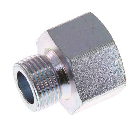 M18 x M22 M/F Zinc plated Steel Reducing Adapter 40 Bar - Hydraulic