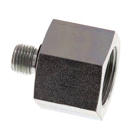 G 1/4'' x G 3/4'' M/F Zinc plated Steel Reducing Adapter 630 Bar - Hydraulic