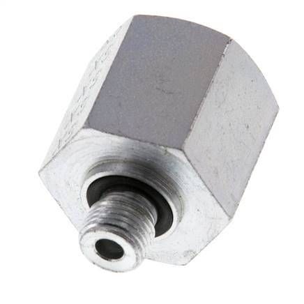 G 1/8'' x G 3/8'' M/F Zinc plated Steel Reducing Adapter 630 Bar - Hydraulic