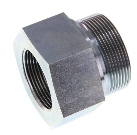 G 2'' x G 1 1/2'' M/F Zinc plated Steel Reducing Adapter 160 Bar - Hydraulic