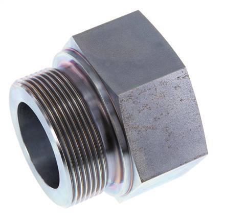 G 2'' x G 1 1/2'' M/F Zinc plated Steel Reducing Adapter 160 Bar - Hydraulic