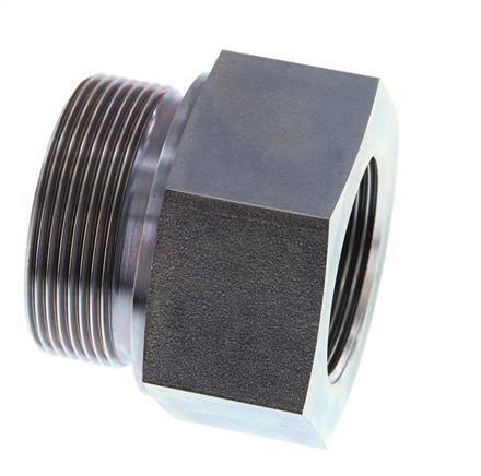 G 2'' x G 1 1/2'' M/F Zinc plated Steel Reducing Adapter 160 Bar - Hydraulic