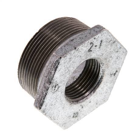R 2'' x Rp 1'' M/F Zinc plated Cast iron Reducing Ring 25 Bar