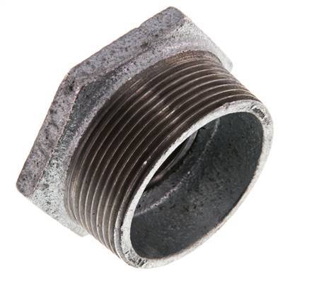 R 2'' x Rp 1'' M/F Zinc plated Cast iron Reducing Ring 25 Bar