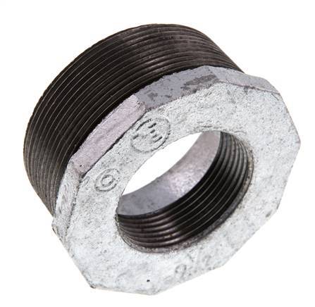 R 2 1/2'' x Rp 1 1/2'' M/F Zinc plated Cast iron Reducing Ring 25 Bar