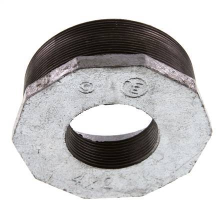 R 4'' x Rp 2'' M/F Zinc plated Cast iron Reducing Ring 25 Bar