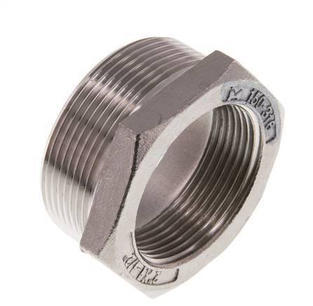 R 2'' x Rp 1 1/2'' M/F Stainless steel Reducing Ring 16 Bar