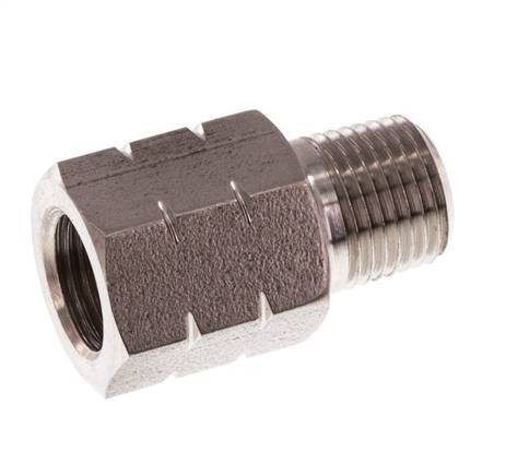 1/8'' NPT x G 1/8'' M/F Stainless steel Reducing Ring 40 Bar - Hydraulic