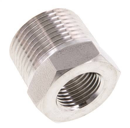 3/4'' NPT x 3/8'' NPT M/F Stainless steel Reducing Ring 170 Bar - Hydraulic