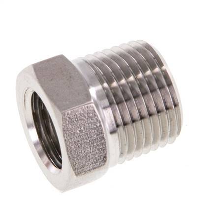 3/8'' NPT x 1/4'' NPT M/F Stainless steel Reducing Ring 210 Bar - Hydraulic