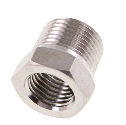3/8'' NPT x 1/4'' NPT M/F Stainless steel Reducing Ring 210 Bar - Hydraulic