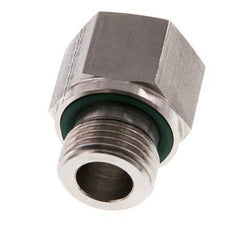 G 1/2'' x G 3/8'' M/F Stainless steel Reducing Adapter 630 Bar - Hydraulic