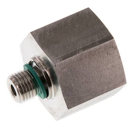 G 1/4'' x G 3/4'' M/F Stainless steel Reducing Adapter 630 Bar - Hydraulic