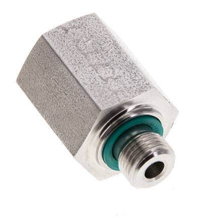 G 1/8'' x G 1/4'' M/F Stainless steel Reducing Adapter 630 Bar - Hydraulic