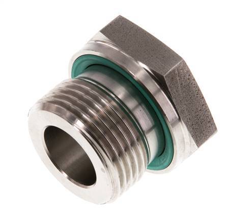 G 3/4'' x G 3/8'' M/F Stainless steel Reducing Adapter 400 Bar - Hydraulic