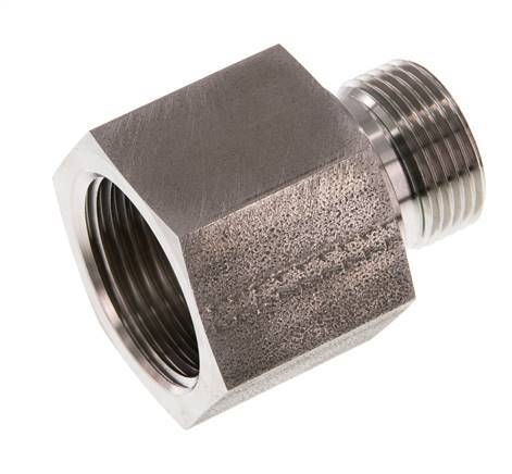 G 3/4'' x G 1'' M/F Stainless steel Reducing Adapter 400 Bar - Hydraulic