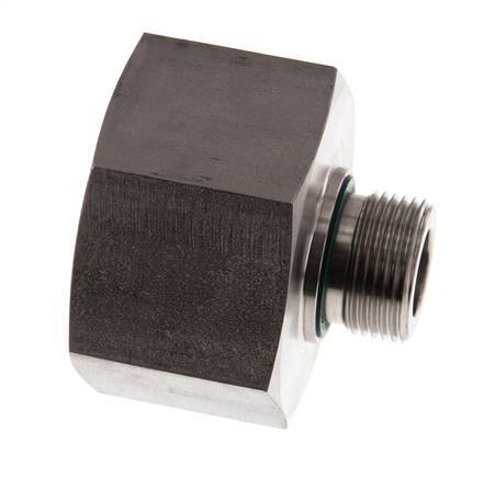 G 3/4'' x G 1 1/2'' M/F Stainless steel Reducing Adapter 315 Bar - Hydraulic