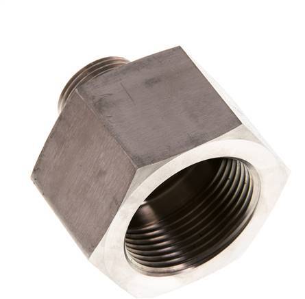 G 3/4'' x G 1 1/4'' M/F Stainless steel Reducing Adapter 400 Bar - Hydraulic