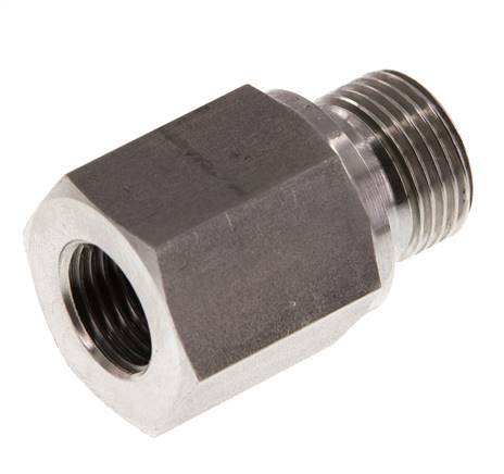 G 3/8'' x G 1/4'' M/F Stainless steel Reducing Adapter 630 Bar - Hydraulic