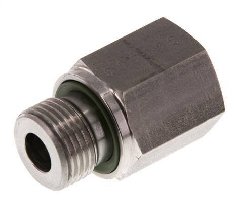 G 3/8'' x G 1/4'' M/F Stainless steel Reducing Adapter 630 Bar - Hydraulic