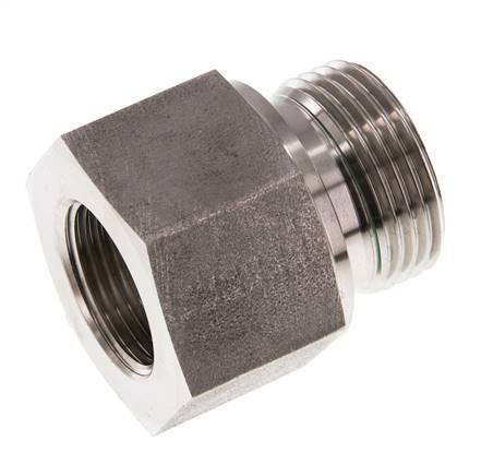 G 1'' x G 3/4'' M/F Stainless steel Reducing Adapter 400 Bar - Hydraulic