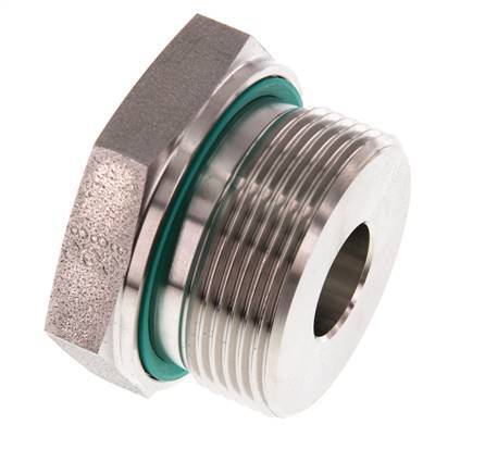 G 1 1/2'' x G 1/2'' M/F Stainless steel Reducing Adapter 315 Bar - Hydraulic