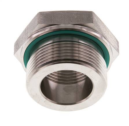 G 1 1/2'' x G 1'' M/F Stainless steel Reducing Adapter 315 Bar - Hydraulic