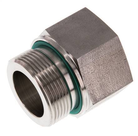 G 1 1/2'' x G 1 1/4'' M/F Stainless steel Reducing Adapter 315 Bar - Hydraulic