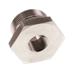 G 1 1/4'' x G 1/2'' M/F Stainless steel Reducing Adapter 400 Bar - Hydraulic