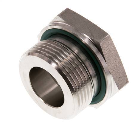 G 1 1/4'' x G 3/4'' M/F Stainless steel Reducing Adapter 400 Bar - Hydraulic