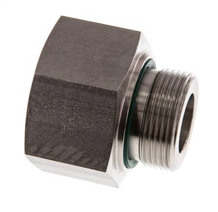 G 1 1/4'' x G 1 1/2'' M/F Stainless steel Reducing Adapter 315 Bar - Hydraulic