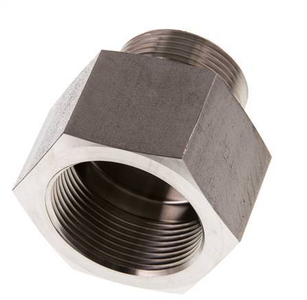 G 1 1/4'' x G 1 1/2'' M/F Stainless steel Reducing Adapter 315 Bar - Hydraulic