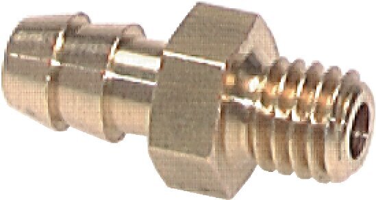 M5 Male x 6mm Brass Hose barb 16 Bar [5 Pieces]