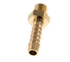 M8x0.75 Male x 6mm Brass Hose barb 16 Bar [5 Pieces]