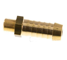 M8x0.75 Male x 9mm Brass Hose barb 16 Bar [5 Pieces]