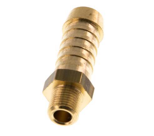 M8x0.75 Male x 9mm Brass Hose barb 16 Bar [5 Pieces]