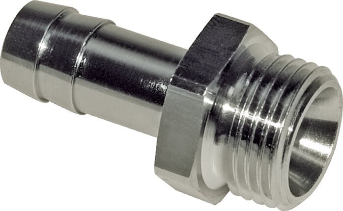 G 1/4'' Male x 9mm Nickel plated Brass Hose barb 16 Bar [5 Pieces]