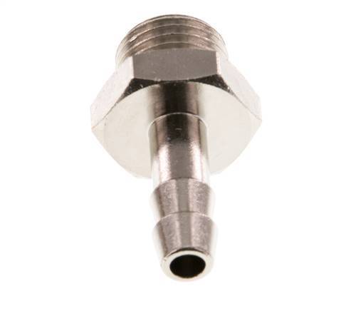 G 1/4'' Male x 6mm Nickel plated Brass Hose barb 16 Bar [5 Pieces]