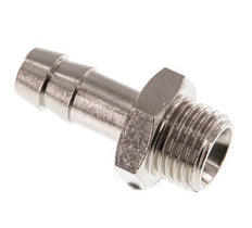 G 1/4'' Male x 9mm Nickel plated Brass Hose barb 16 Bar [5 Pieces]