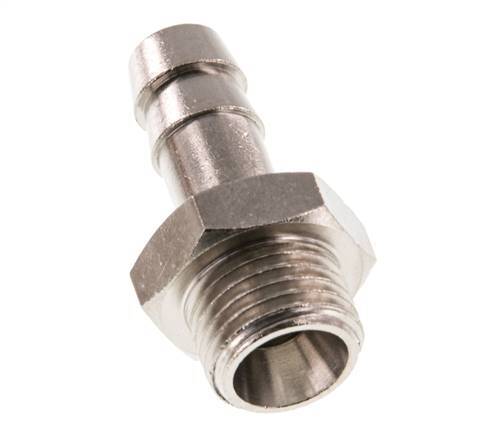 G 1/4'' Male x 9mm Nickel plated Brass Hose barb 16 Bar [5 Pieces]