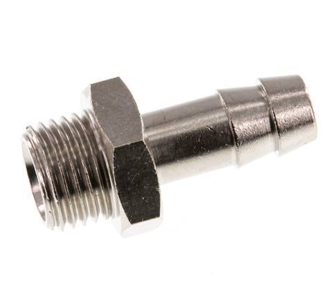 G 1/4'' Male x 9mm Nickel plated Brass Hose barb 16 Bar [5 Pieces]