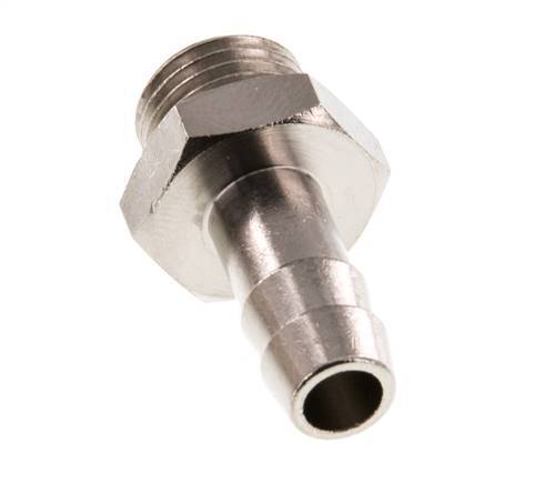 G 1/4'' Male x 9mm Nickel plated Brass Hose barb 16 Bar [5 Pieces]