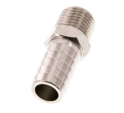 R 1/4'' Male x 12mm Nickel plated Brass Hose barb 16 Bar [5 Pieces]