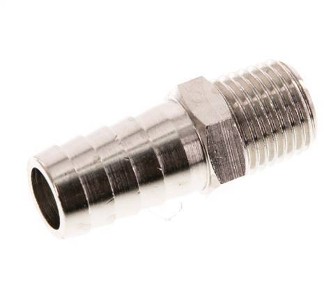 R 1/4'' Male x 12mm Nickel plated Brass Hose barb 16 Bar [5 Pieces]
