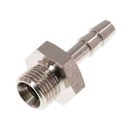 G 1/8'' Male x 4mm Nickel plated Brass Hose barb 16 Bar [5 Pieces]