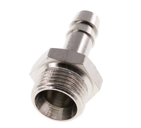 G 3/8'' Male x 8mm Nickel plated Brass Hose barb 16 Bar [5 Pieces]