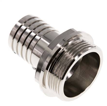 G 1 1/2'' Male x 32mm Nickel plated Brass Hose barb 16 Bar