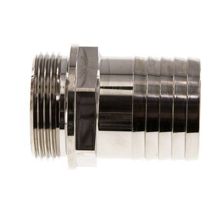 G 1 1/4'' Male x 38mm Nickel plated Brass Hose barb 16 Bar
