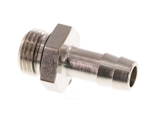 G 1/4'' Male x 8mm Nickel plated Brass Hose barb with NBR Seal 30 Bar [5 Pieces]